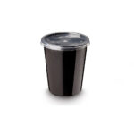 ΣΤΡΟΓΓΥΛΟ ΜΑΥΡΟ MICROWAVE HIGH + ΚΑΠΑΚΙ (50ΤΜΧ) - Image 2