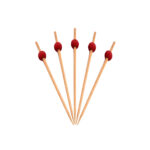 ΚΑΛΑΜΑΚΙΑ BAMBOO ΜΕ ΜΠΙΛΙΑ KOKKINO 12CM (100ΤΜΧ)