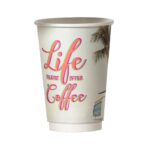 ΠΟΤΗΡΙ ΧΑΡΤΙΝΟ ''LIFE BEGINS AFTER COFFEE" 16oz (DW) 16ΤΕΜ