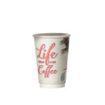 ΠΟΤΗΡΙ ΧΑΡΤΙΝΟ ''LIFE BEGINS AFTER COFFEE" 8oz (DW) 18ΤΕΜ